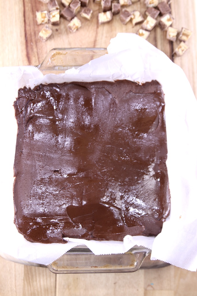 Chocolate Fudge in a square pan