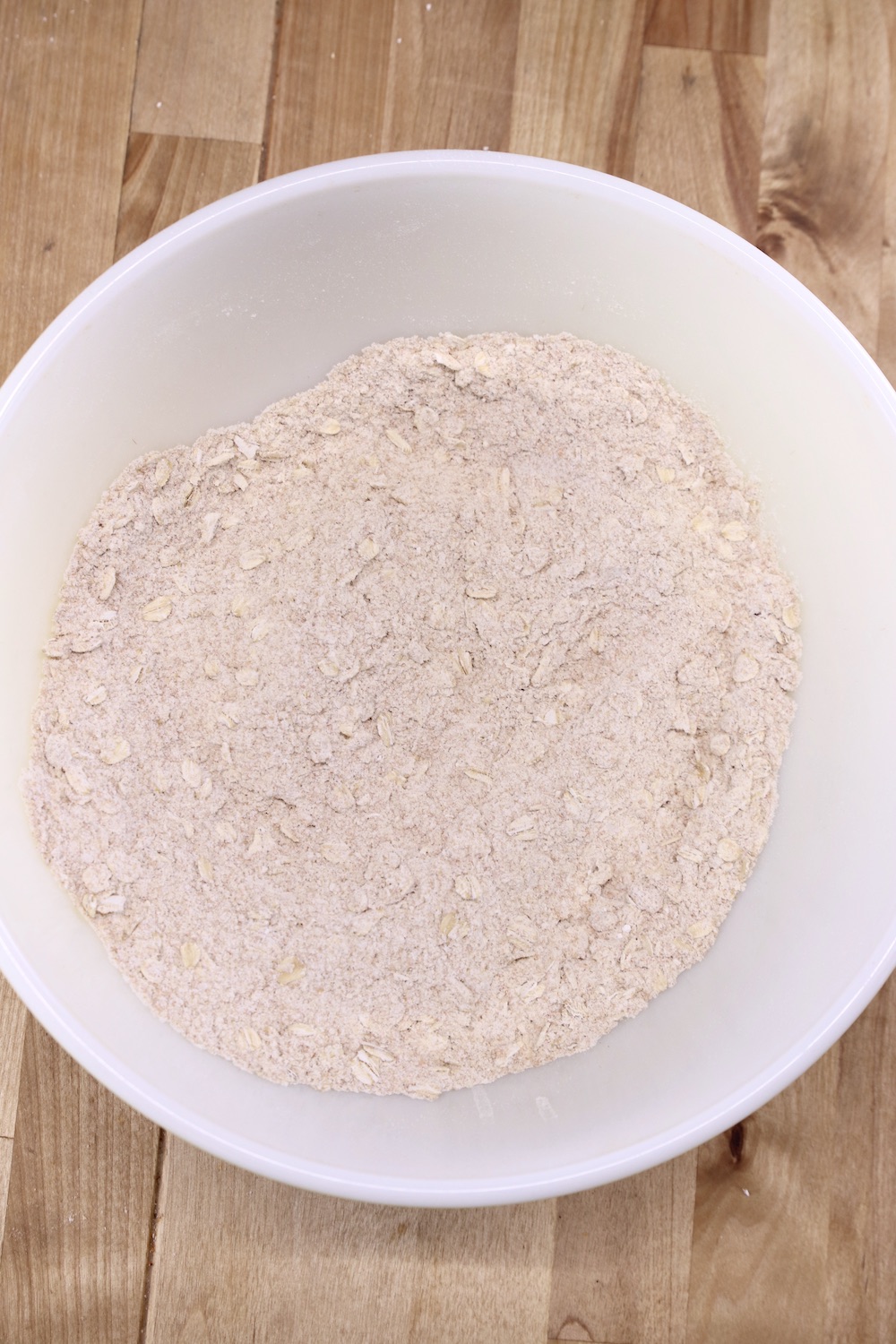 bowl of dry ingredients for Irish Brown Bread