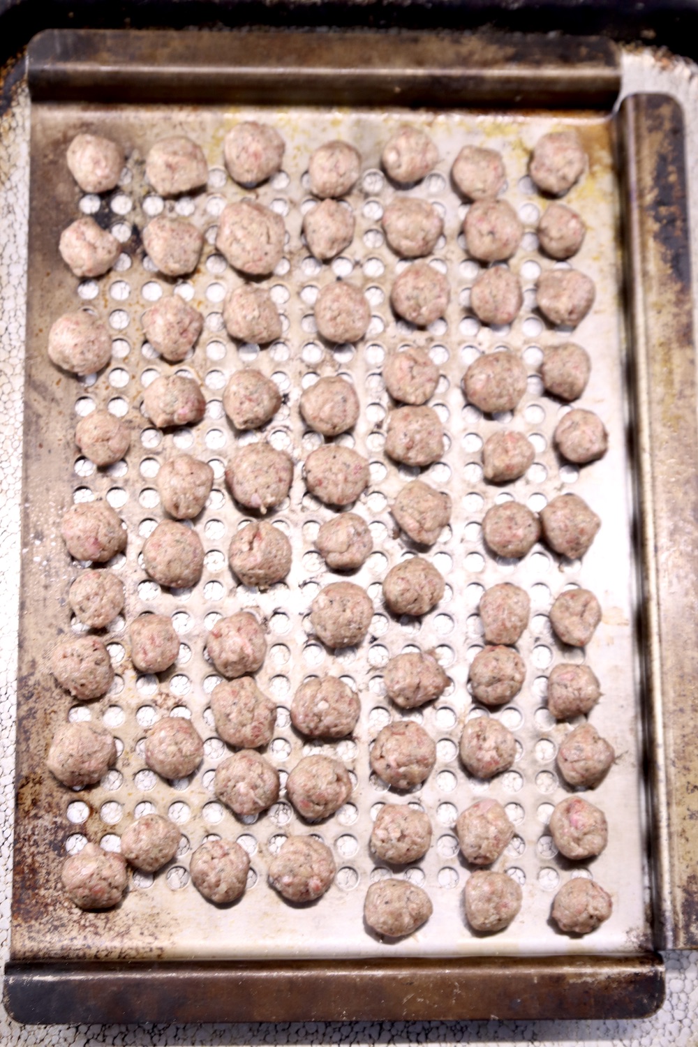 meatballs on a grill pan