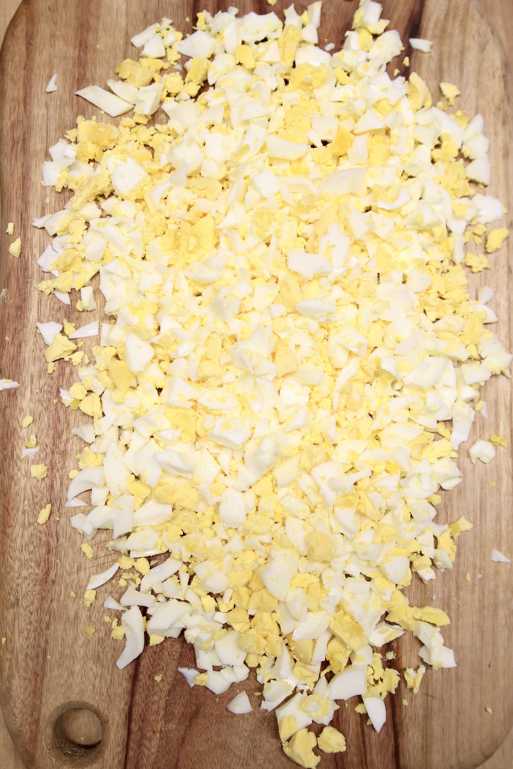 diced hard boiled eggs
