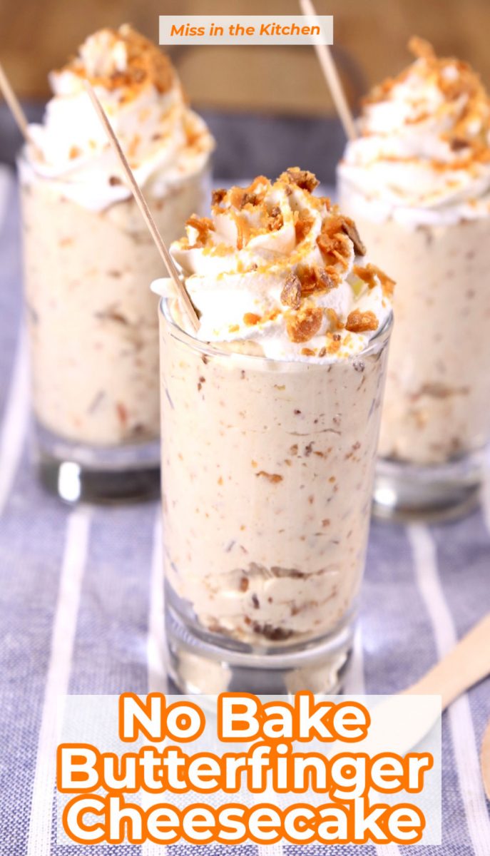 No Bake Butterfinger Cheesecake