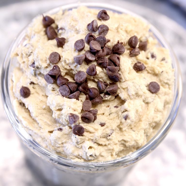Jar of chocolate chip cookie dough