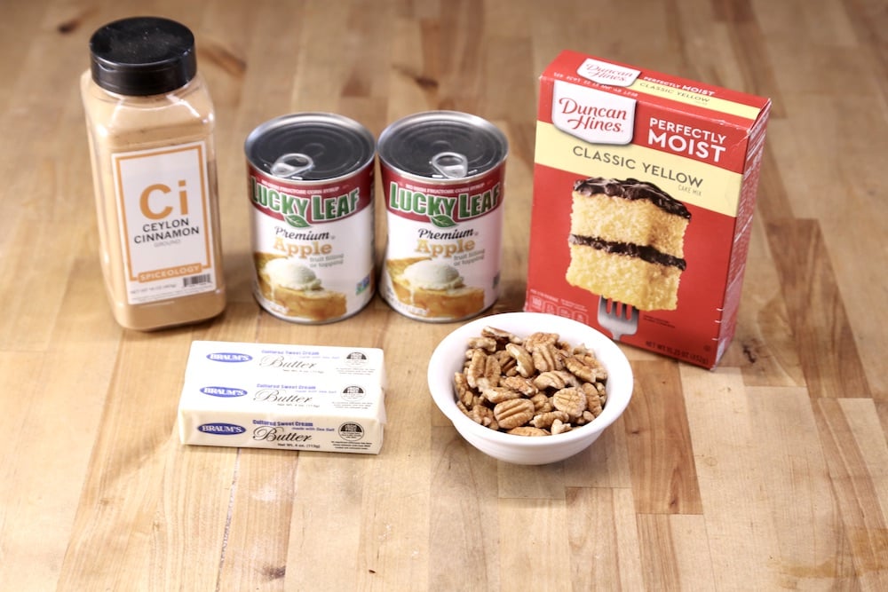 ingredients for apple dump cake