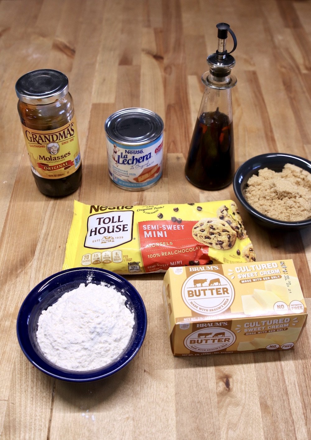 Ingredients for cookie dough