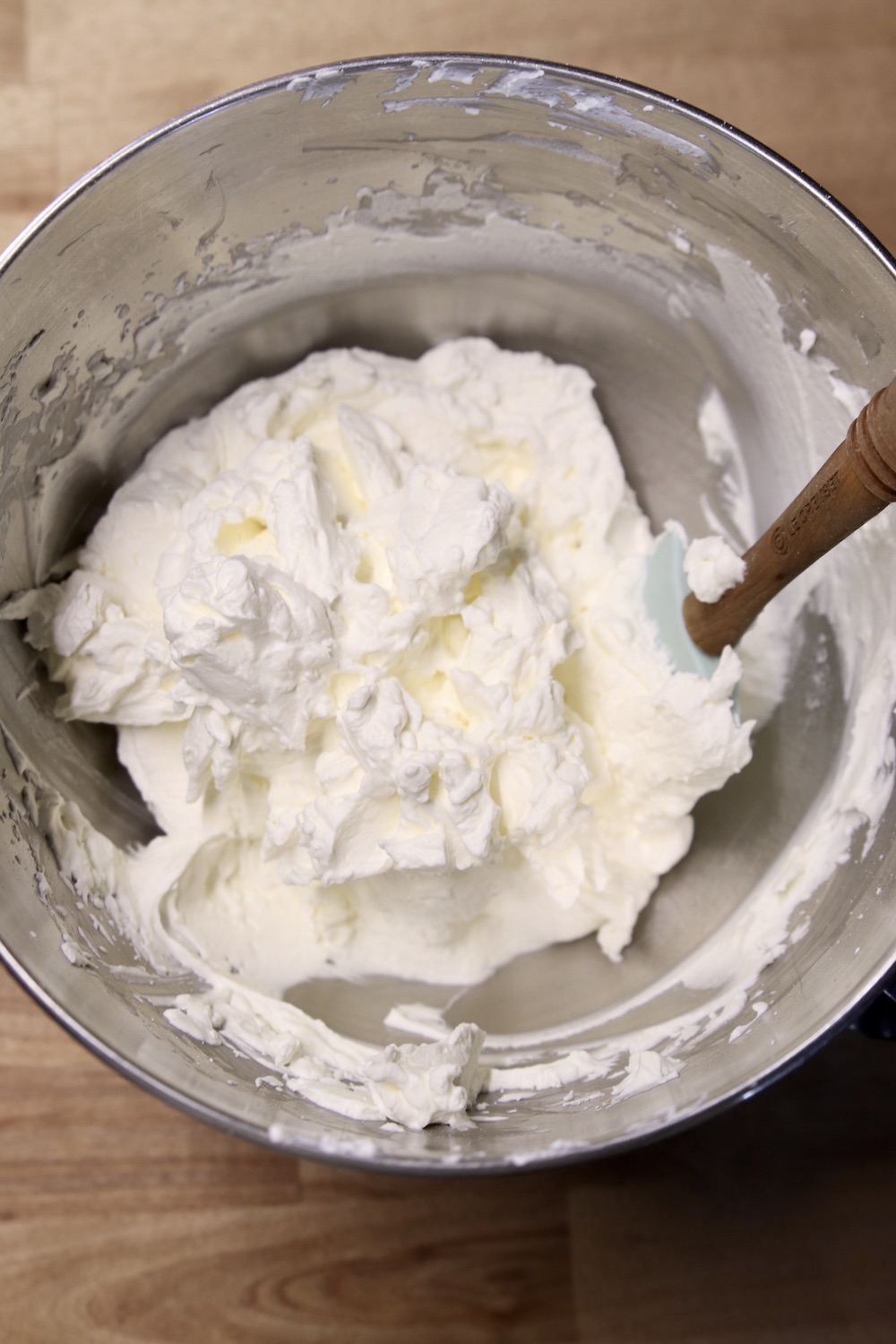whipped cream in a bowl