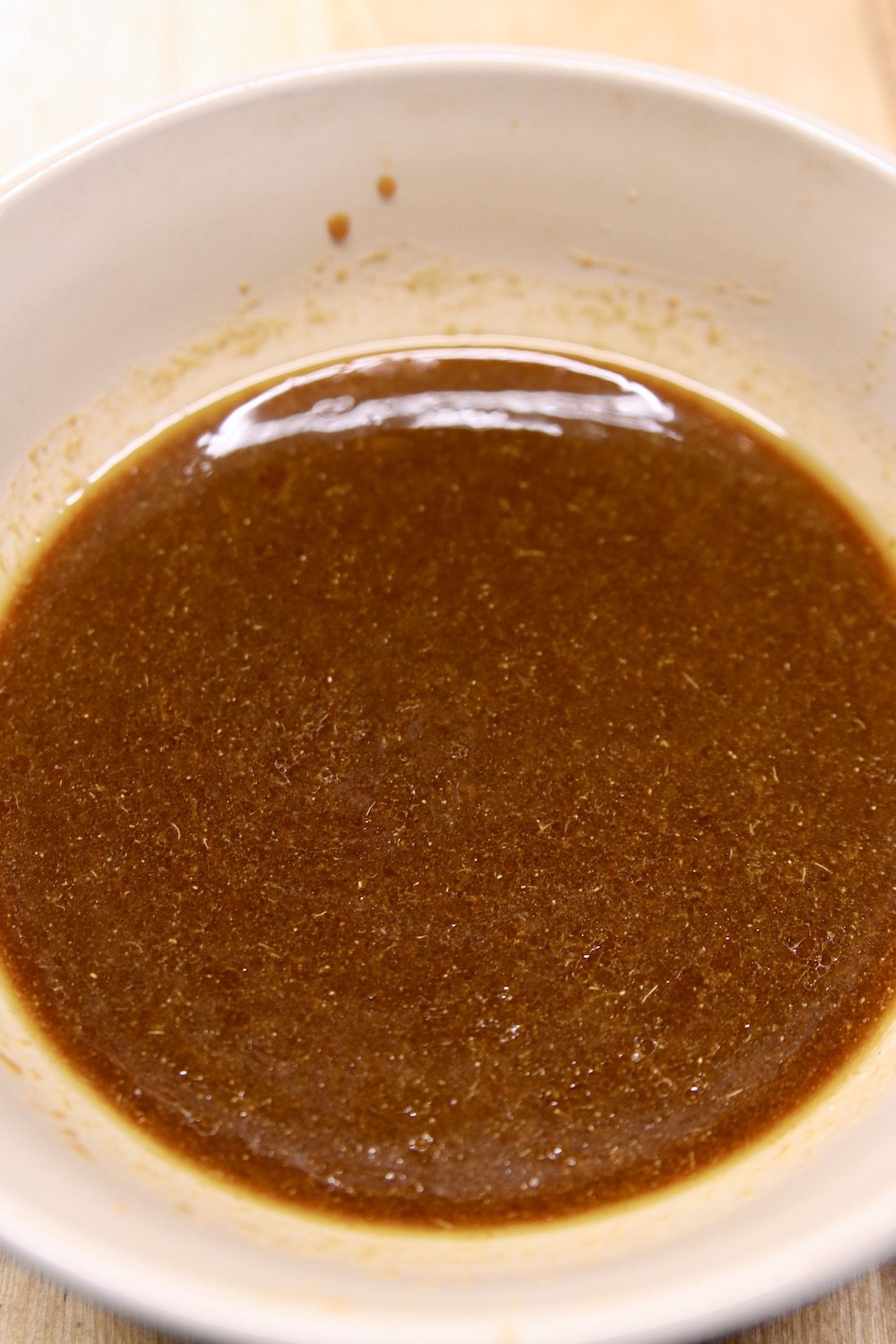 bowl of marinade for pork chops