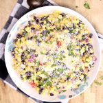 Black Bean & Corn Salad in a bowl - overhead view
