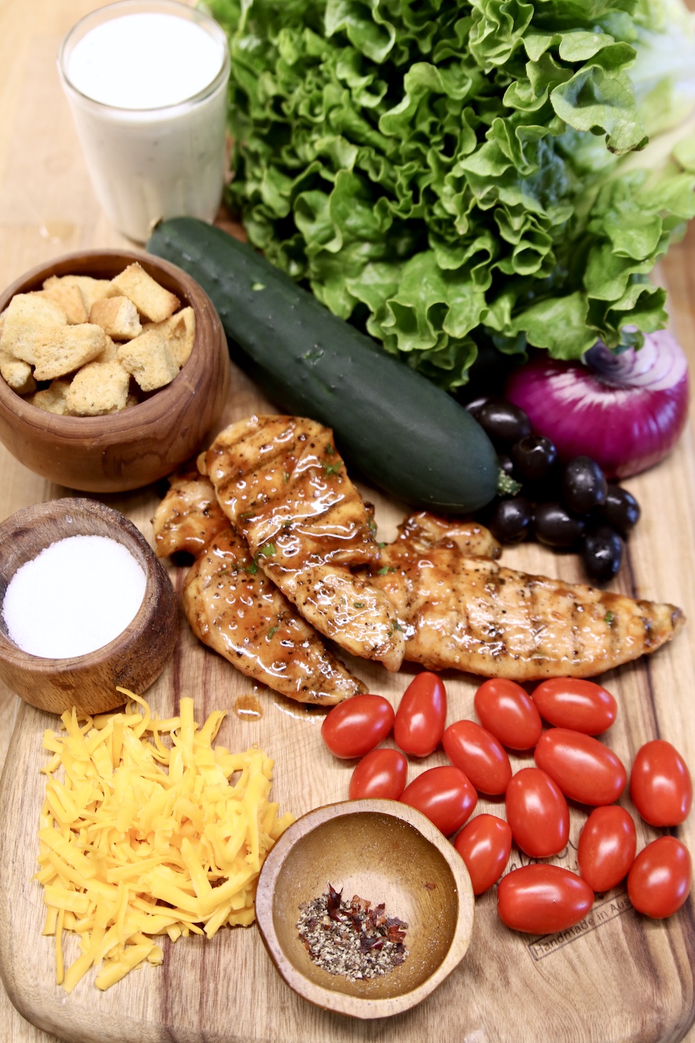 ingredients for bbq chicken salad