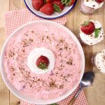 strawberry fluff in a bowl