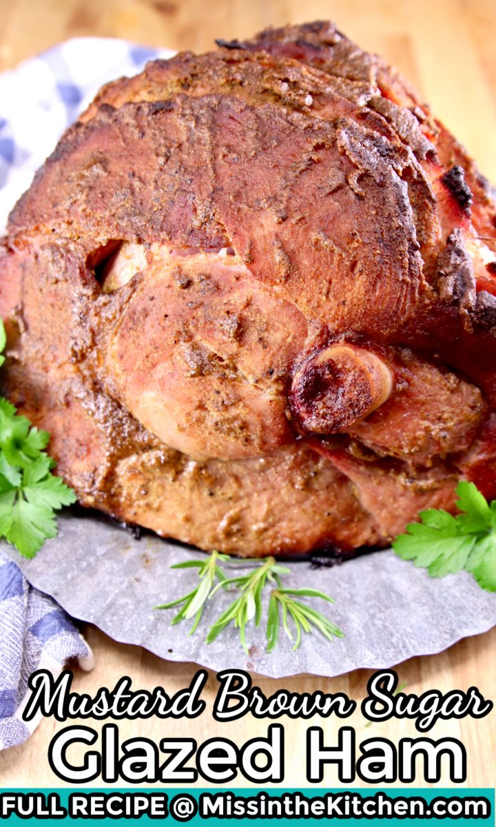 Mustard Glazed Ham -text overlay