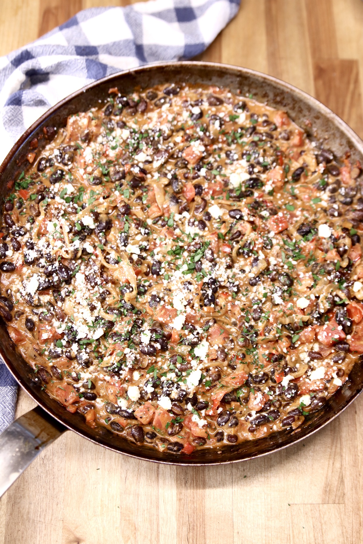 Black Beans Skillet -overhead view