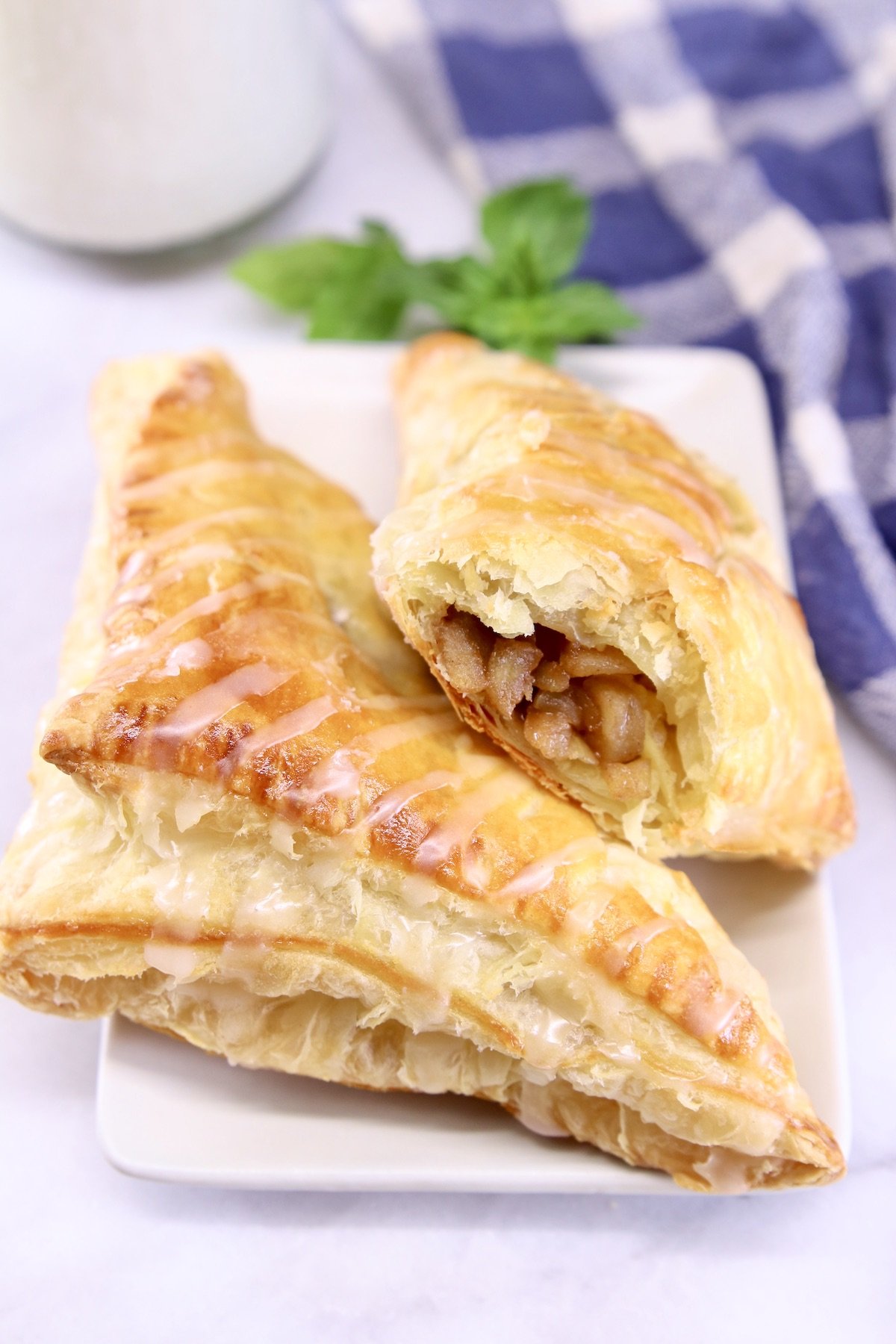 apple turnovers on a plate