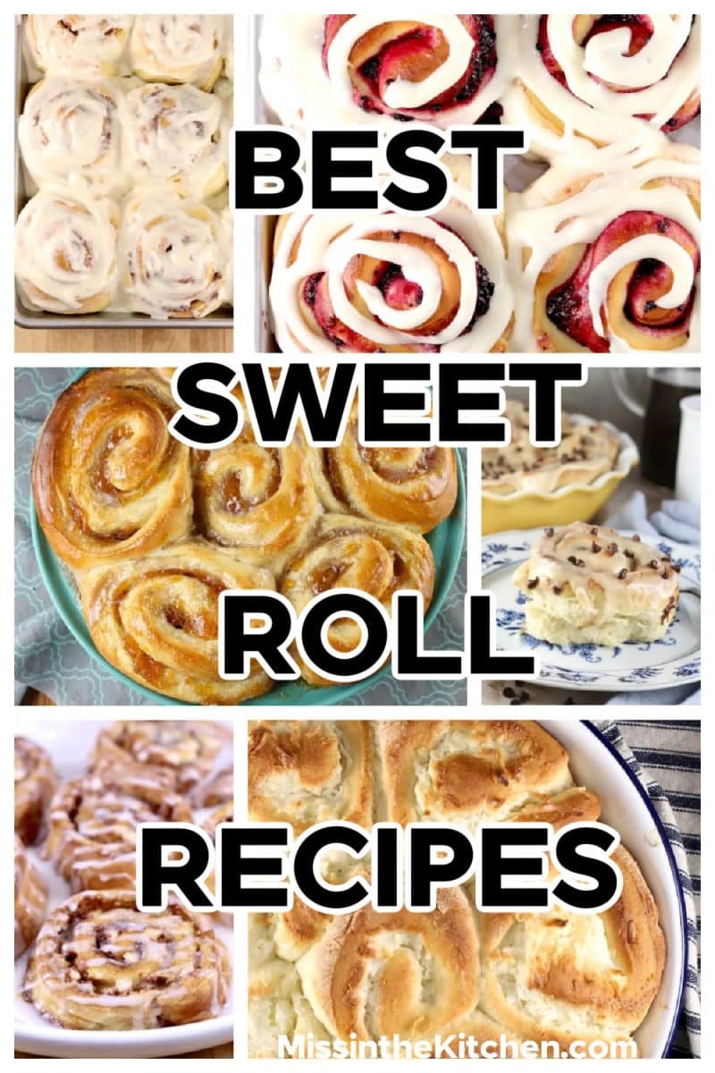 Collage for best sweet roll recipes.