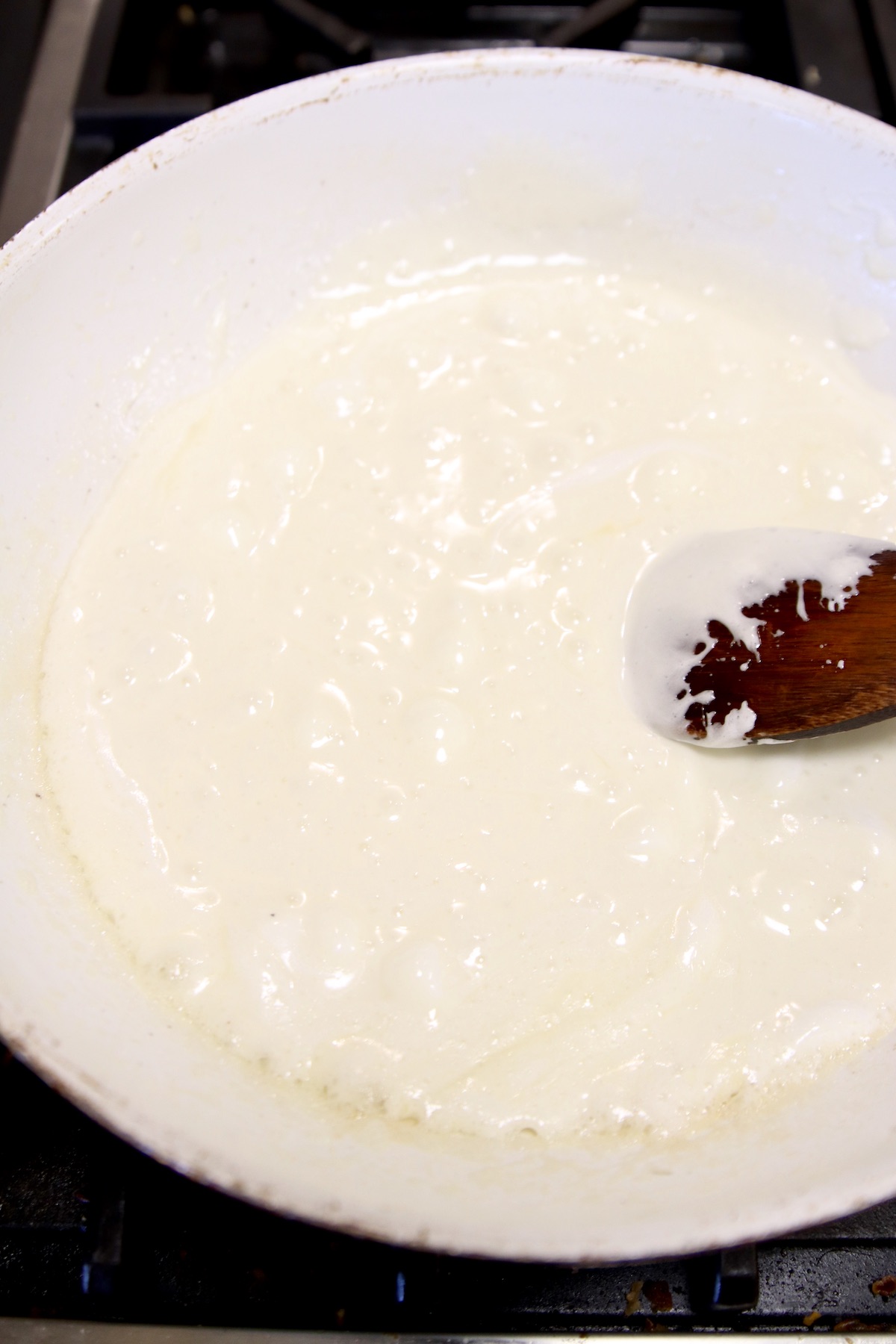 melted marshmallows and butter in a pan