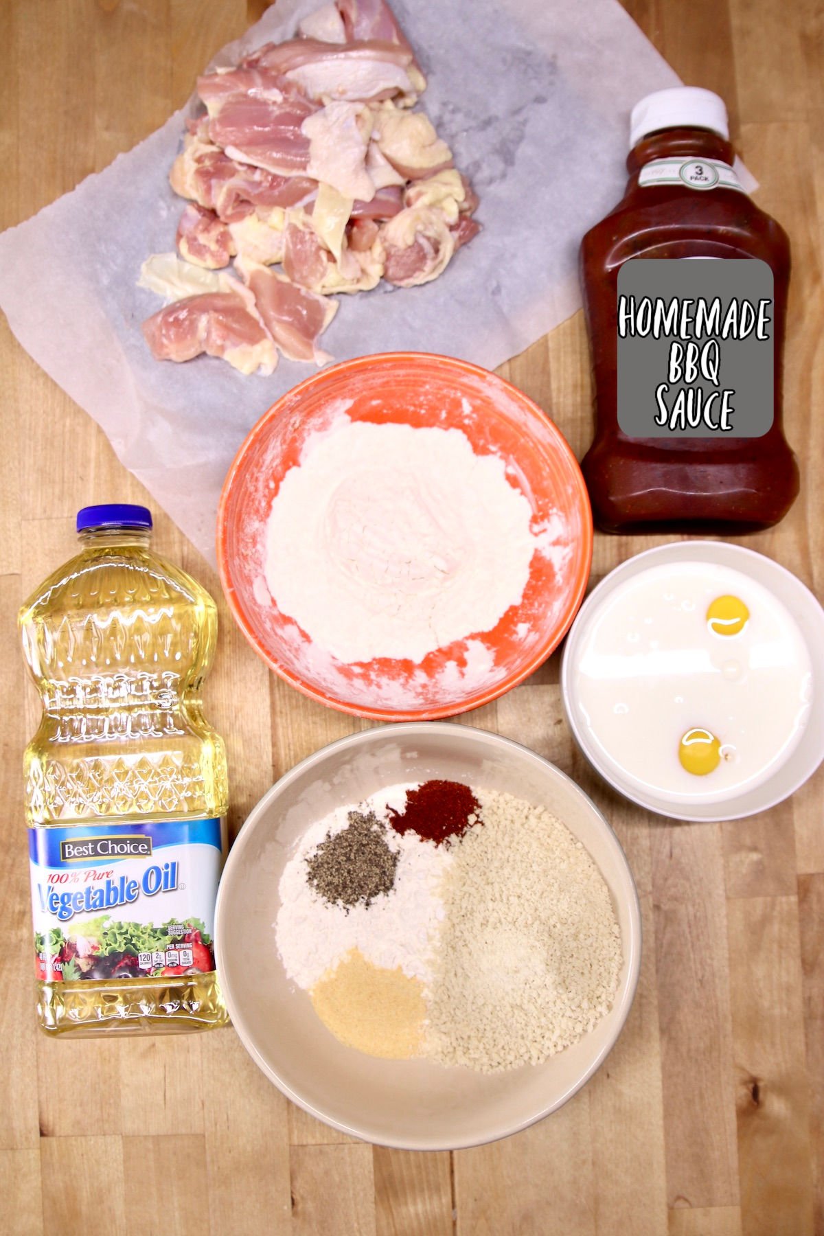 ingredients for bbq boneless wings