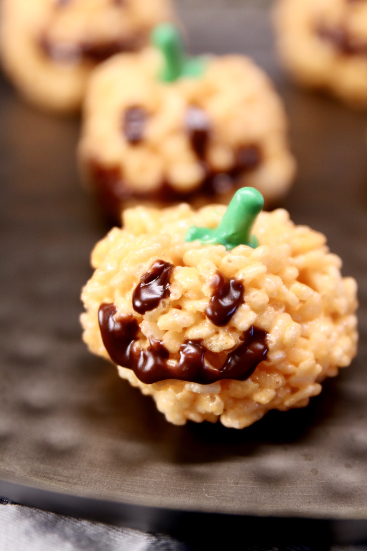 Jack-O-Lantern Rice Krispies Treats