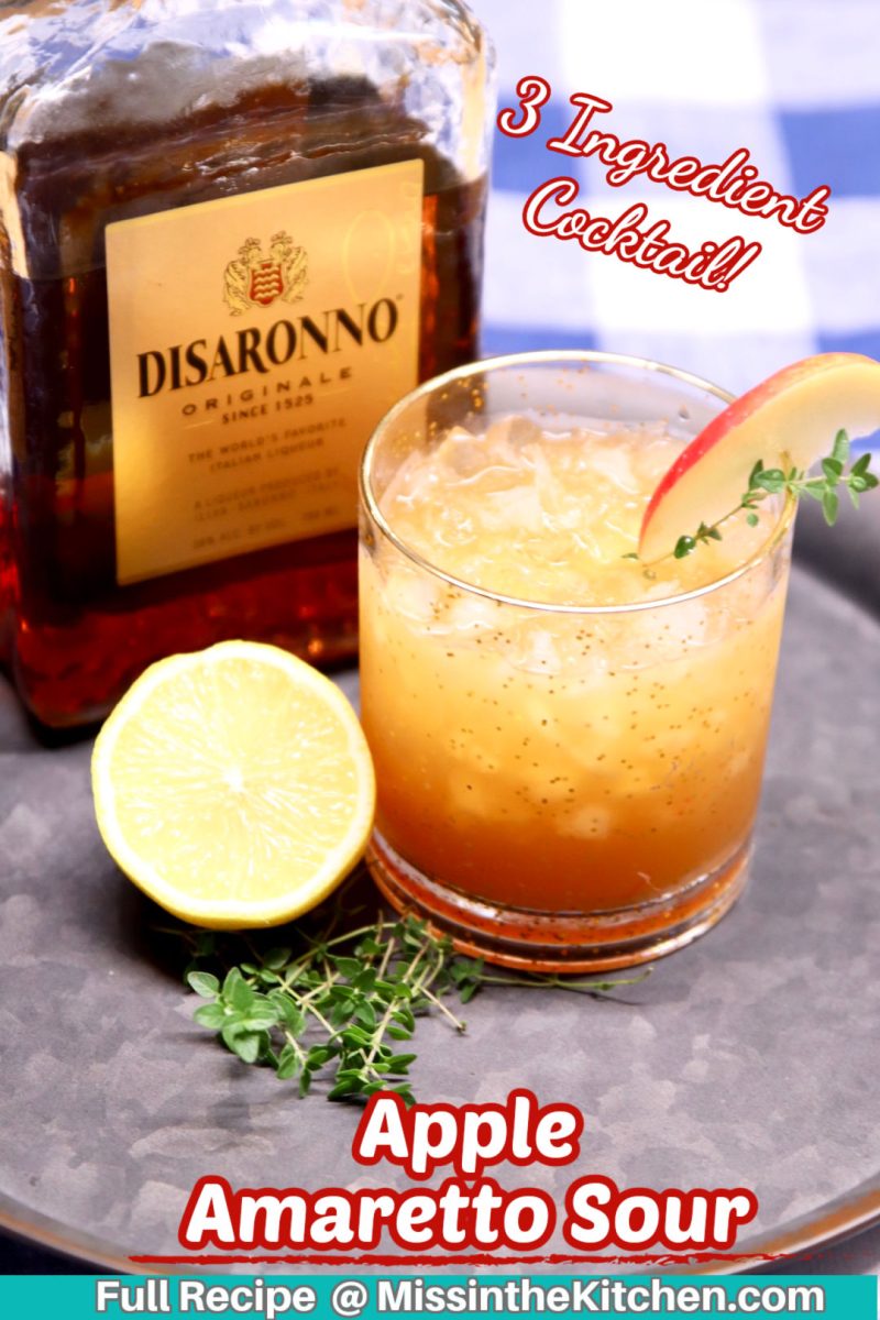 Apple Amaretto Sour Cocktail