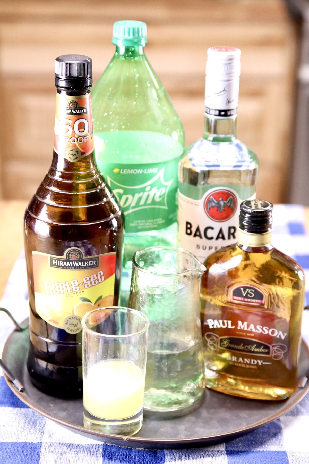 ingredients for brandy daisy cocktail