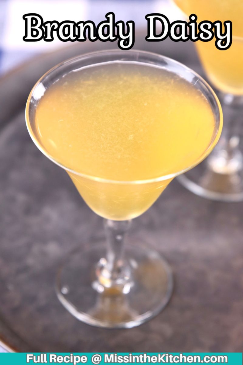 brandy daisy cocktail with text overlay