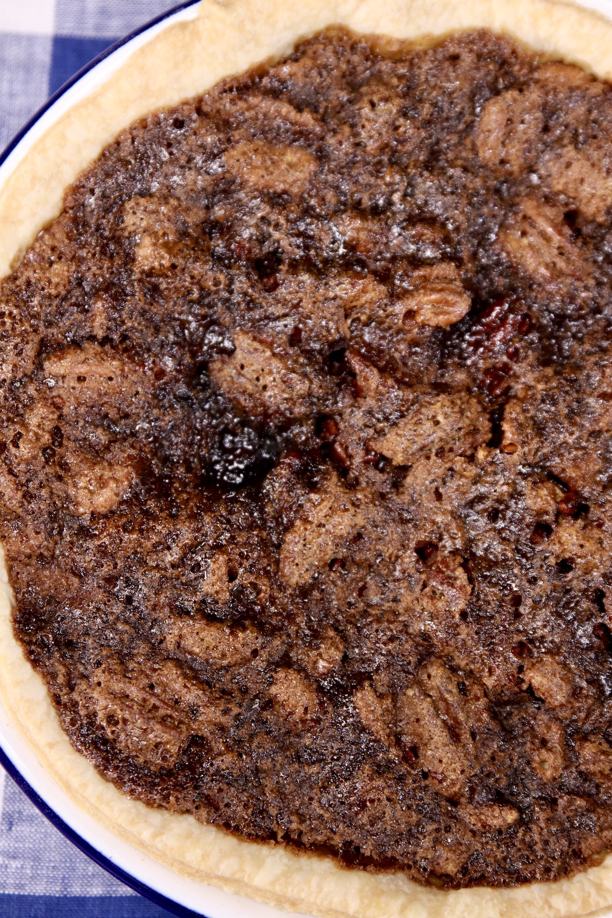 pecan pie - overhead view