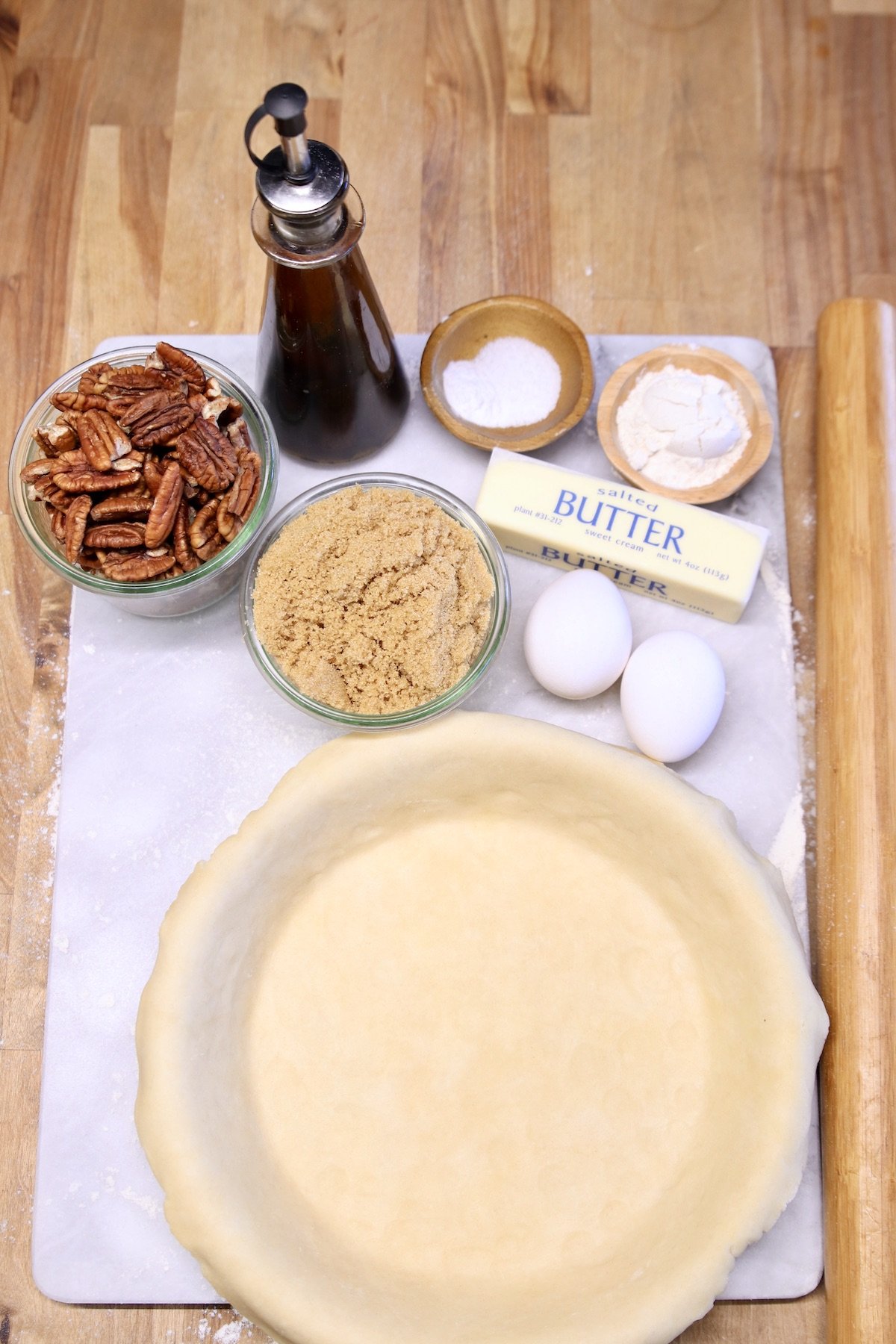 ingredients for pecan pie