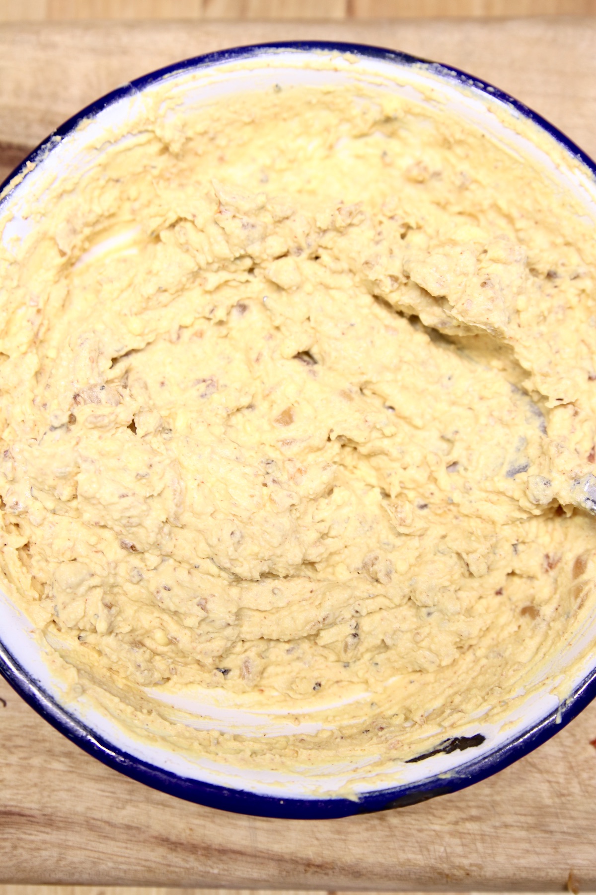 loaded deviled egg filling