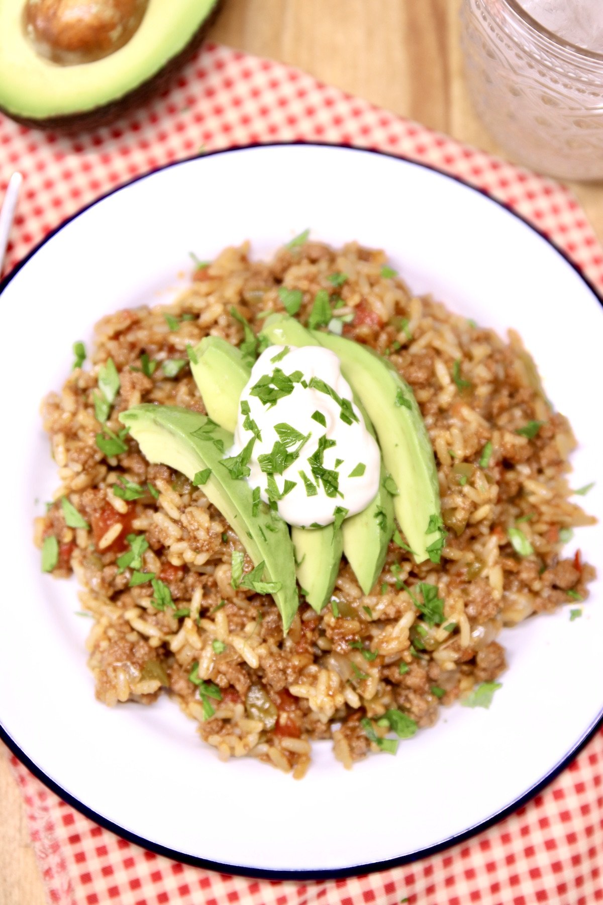 Spanish rice with ground beef