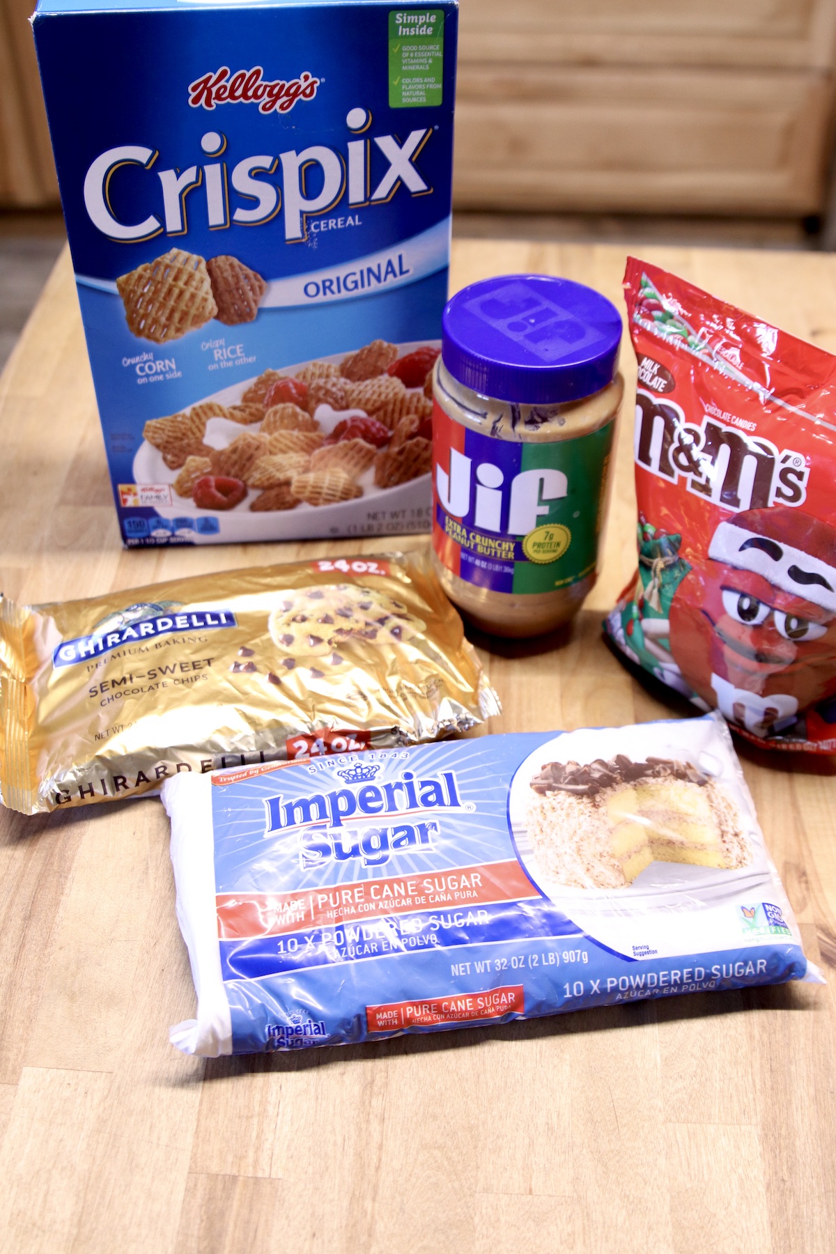 ingredients for Reindeer Chow