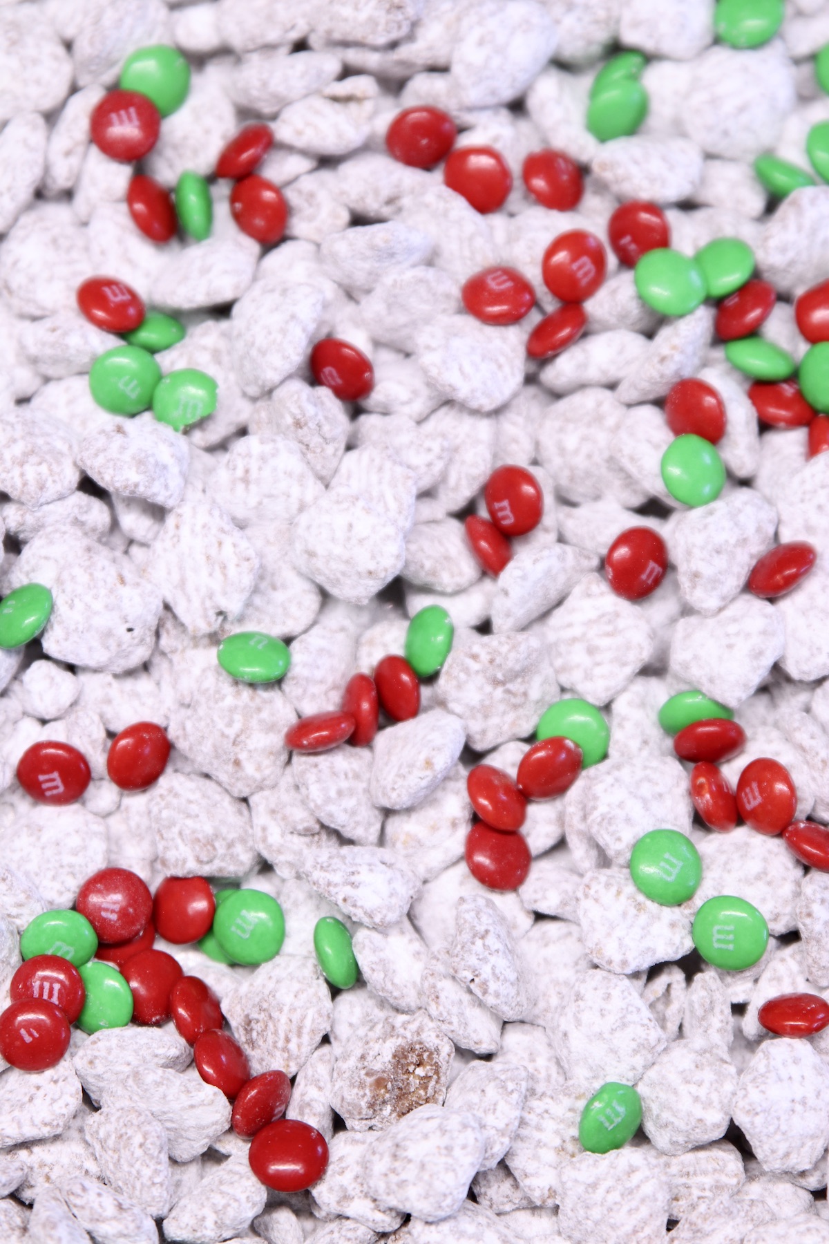 Christmas M&Ms in Muddy Buddies