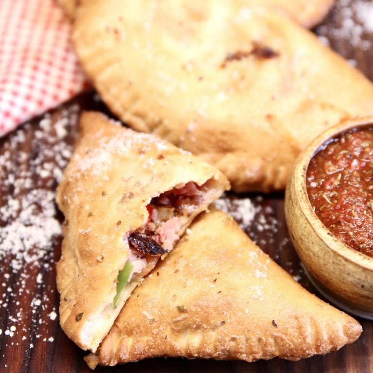 air fryer calzone with ham and cheese