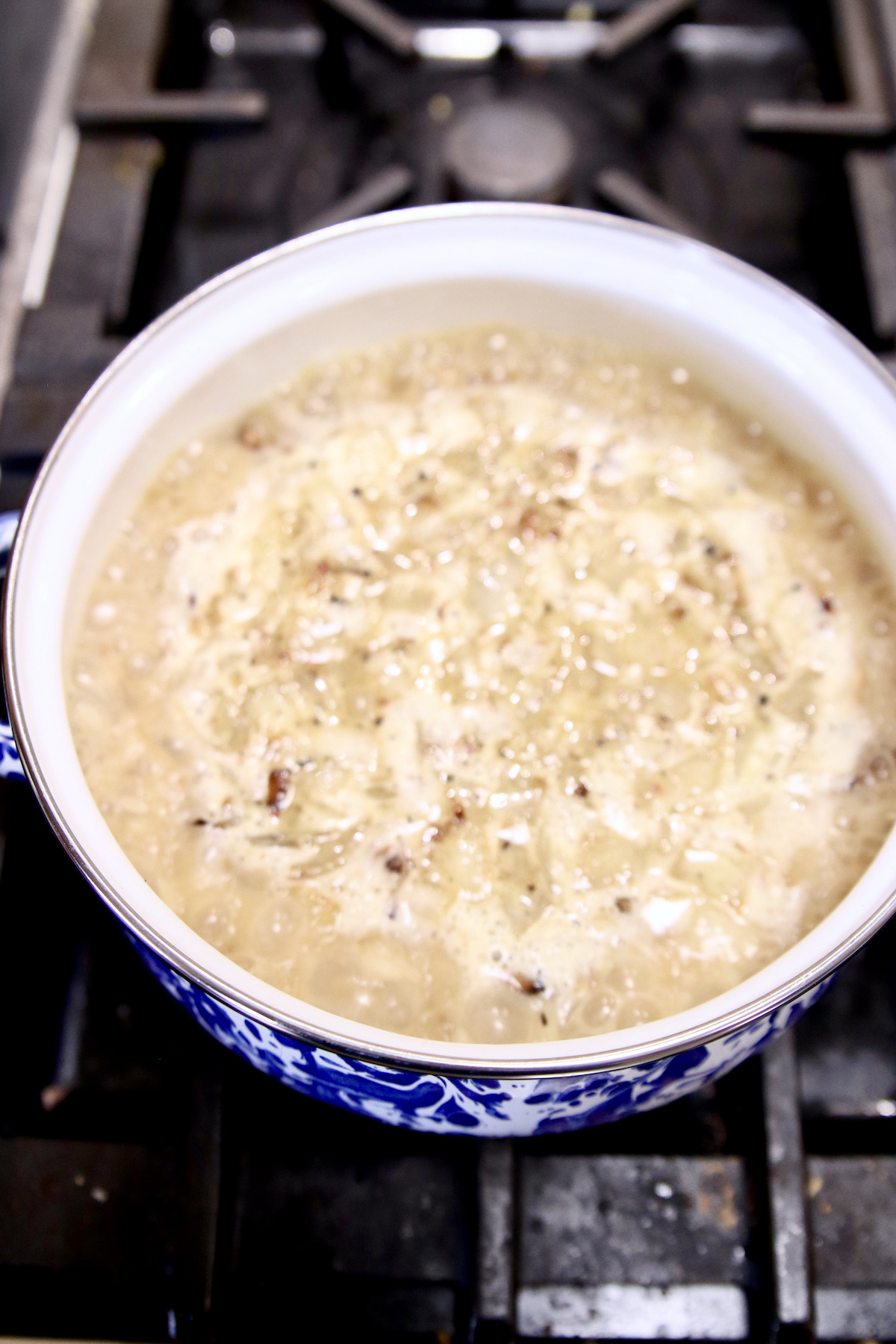 boiling rice pilaf