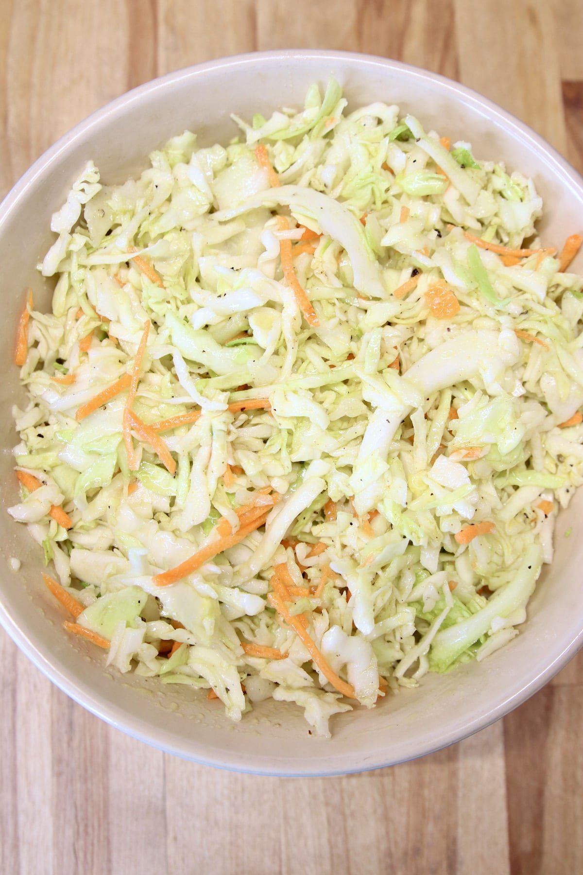 No Mayo Coleslaw in a bowl.