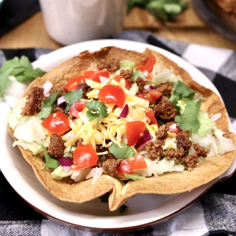 Taco Salad on a plate.