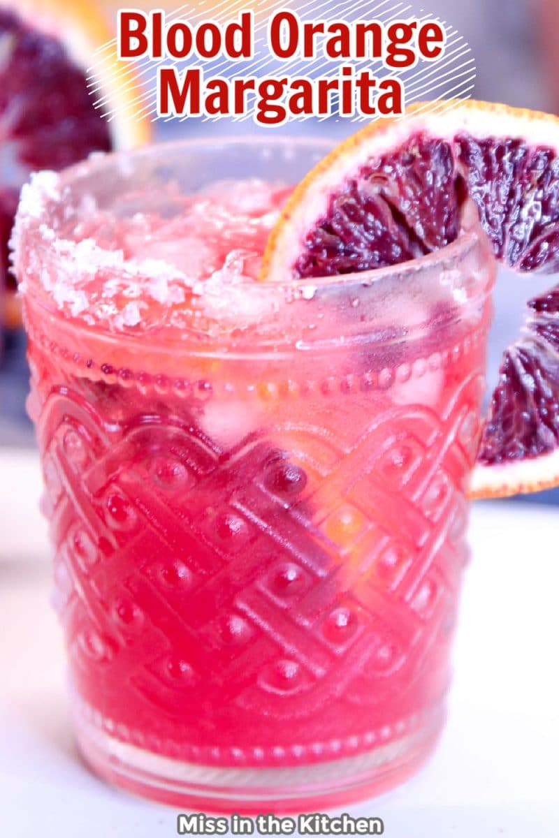 Blood Orange Margarita- text overlay.