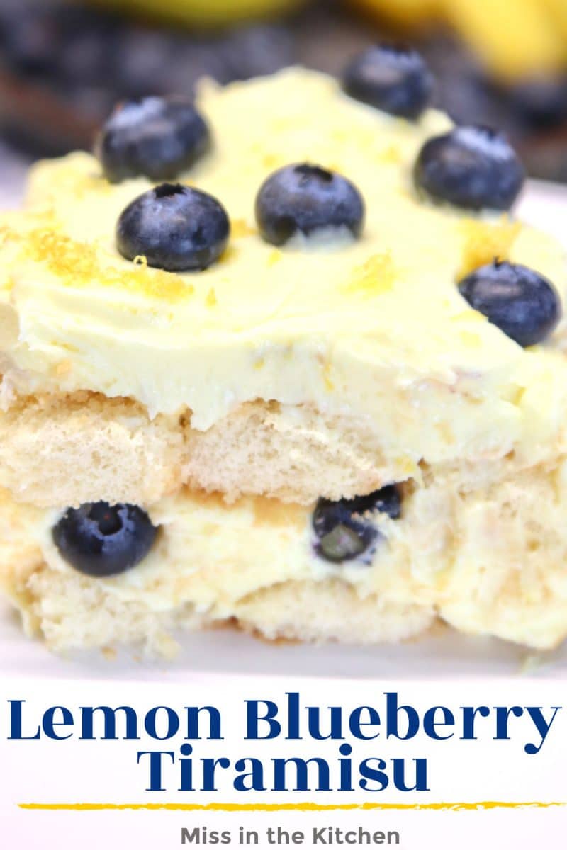 No Bake Lemon Tiramisu - text overlay.
