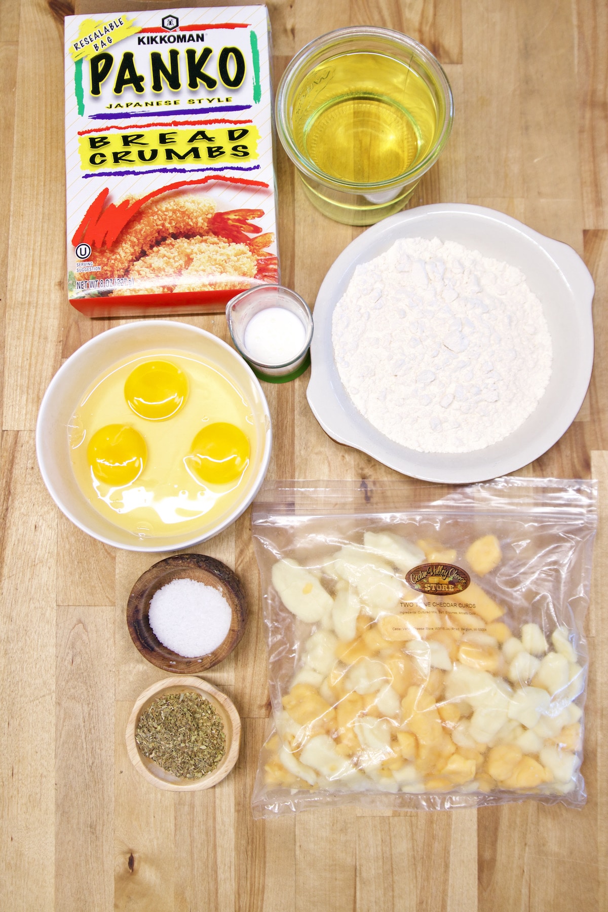 Ingredients for Fried Cheese Curds