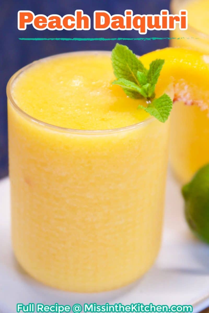 Peach Daiquiri closeup - text overlay.