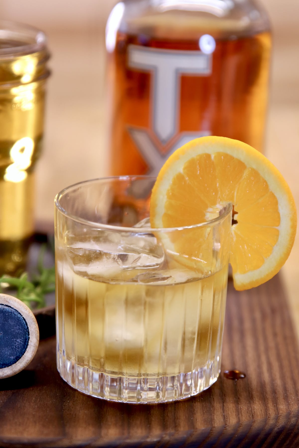 Whiskey cocktail with TX whiskey.
