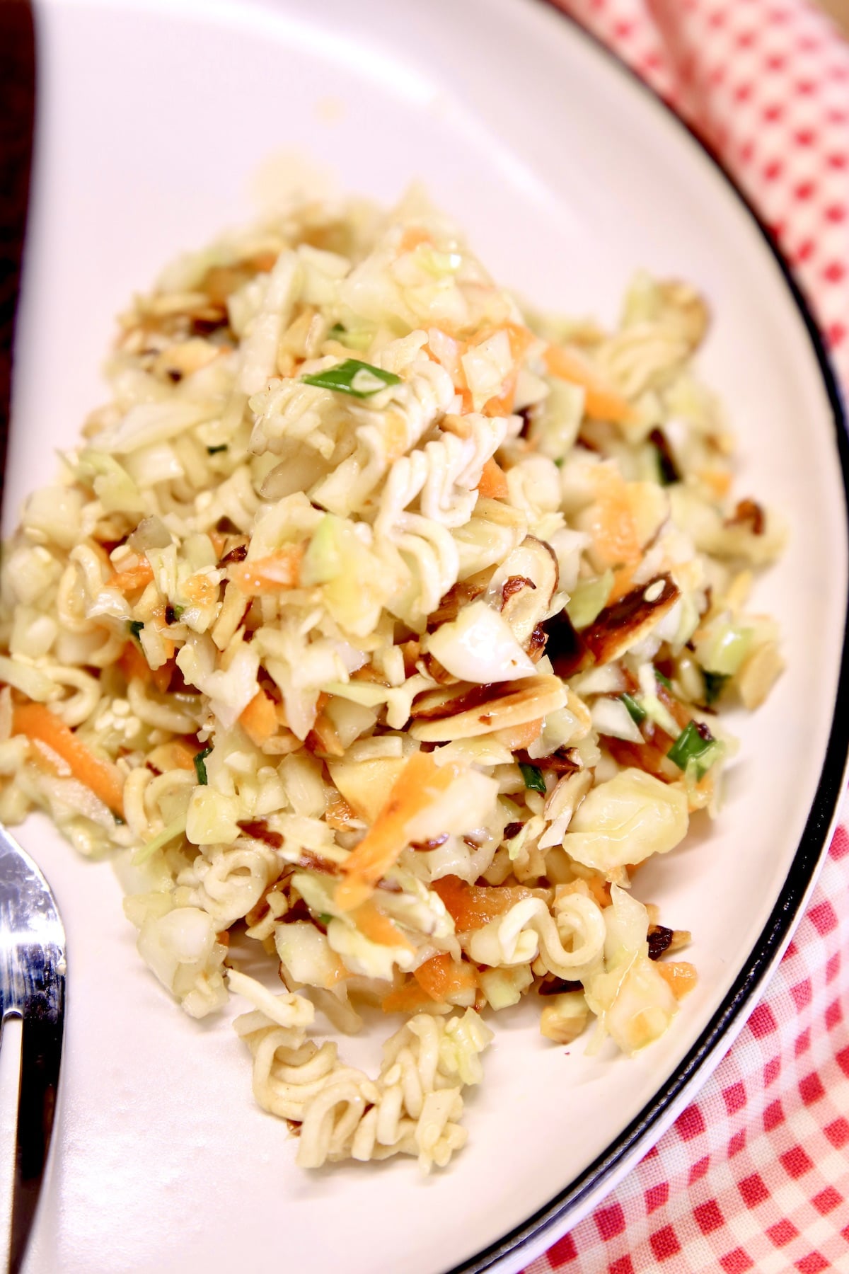 Asian Ramen Slaw on a plate.