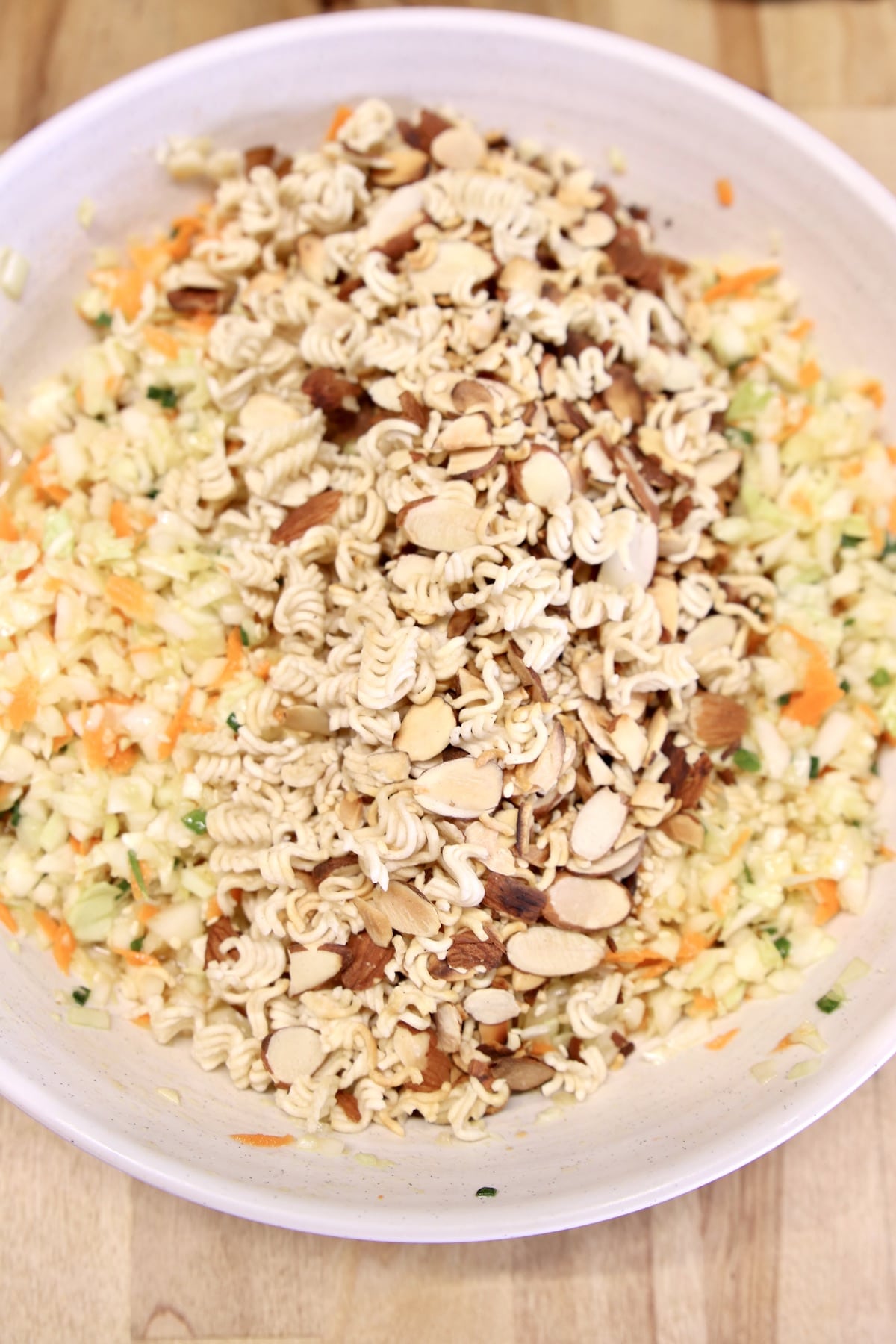 Ramen Slaw with almonds.