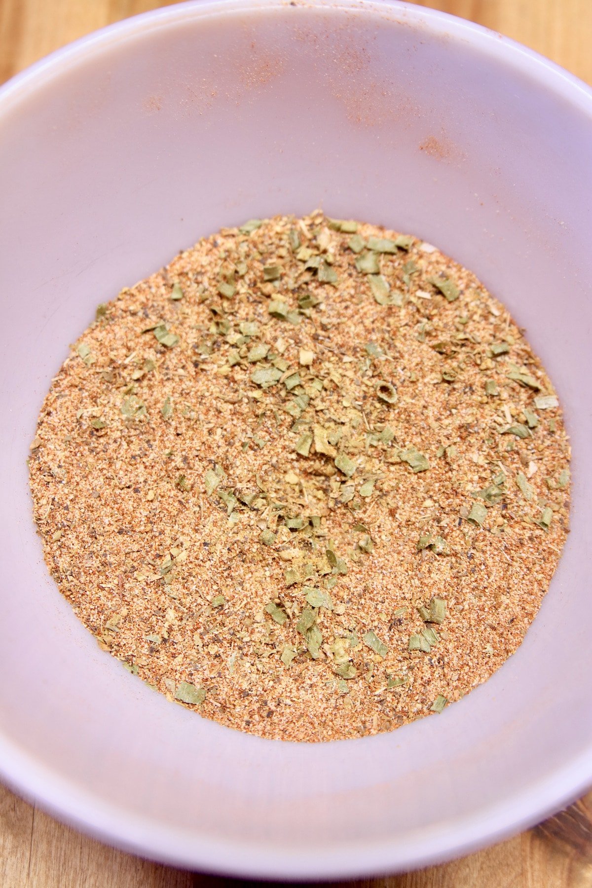 Bowl of Creole seasoning.