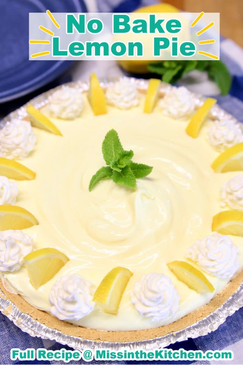 Whole lemon pie - text overlay.