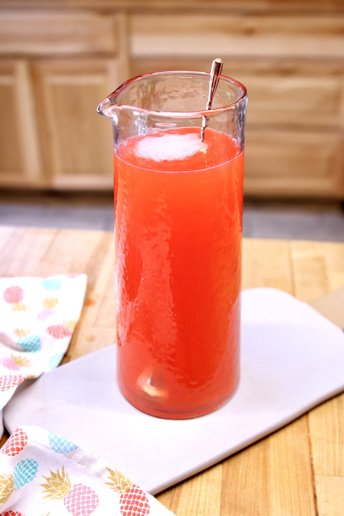 Pitcher of tequila punch.