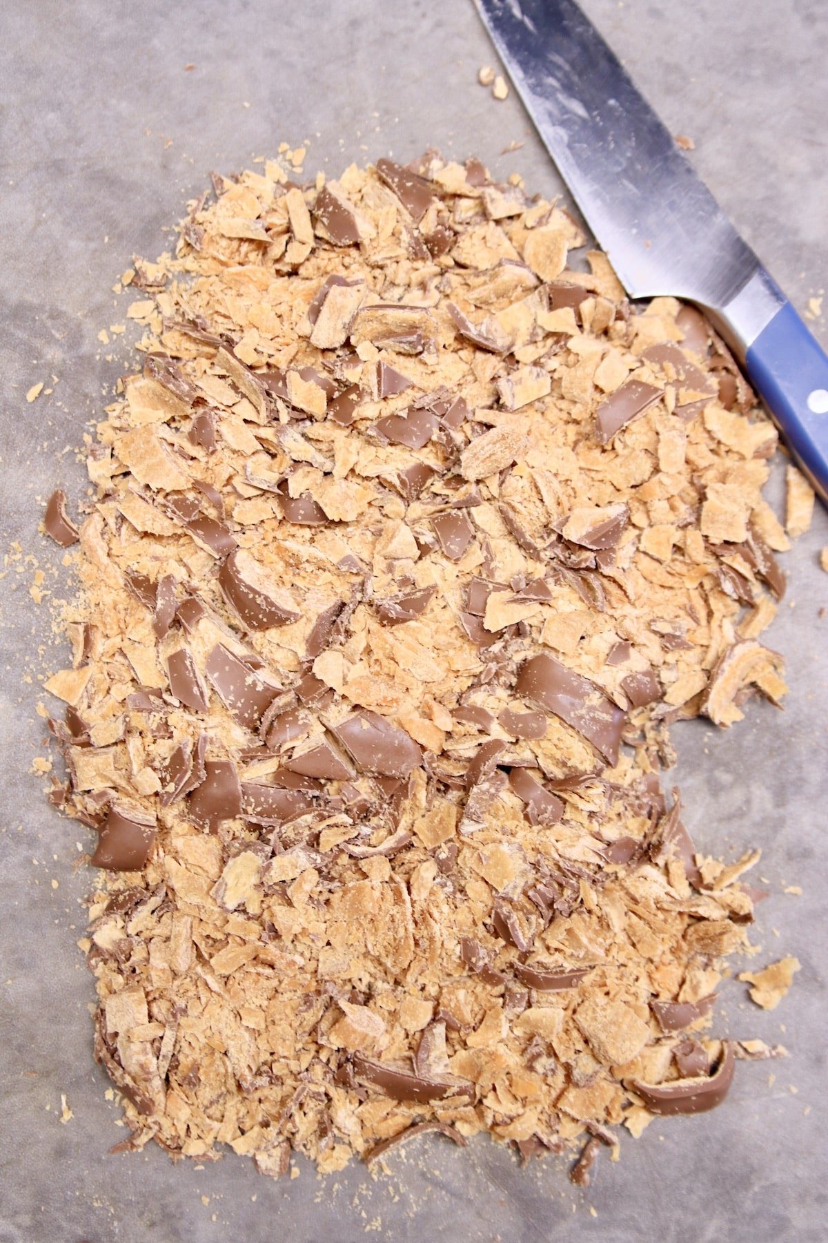 Chopped Butterfinger candy bars.