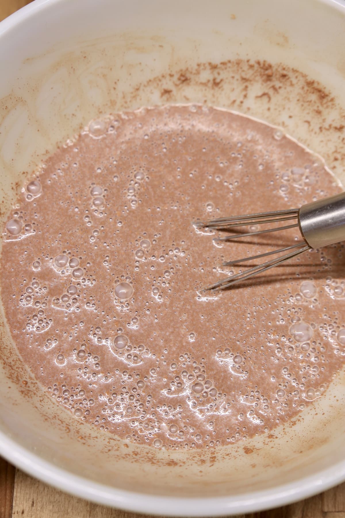 Cinnamon ice cream base.