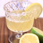 Italian Margarita with lemon garnish.