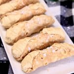 Pumpkin Cannoli on a platter.