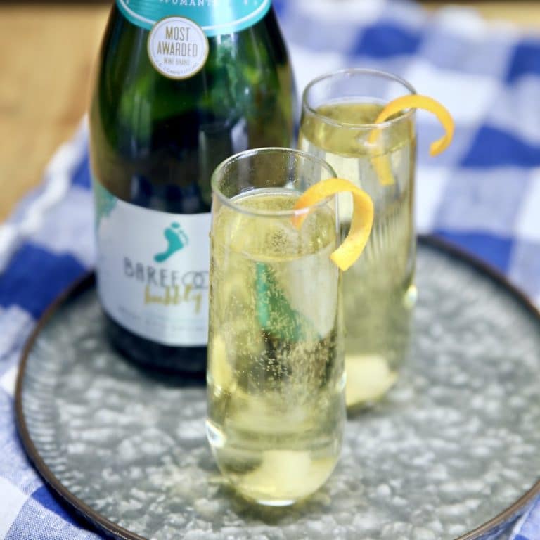 2 Alfonso cocktails with bottle of sparkling wine.