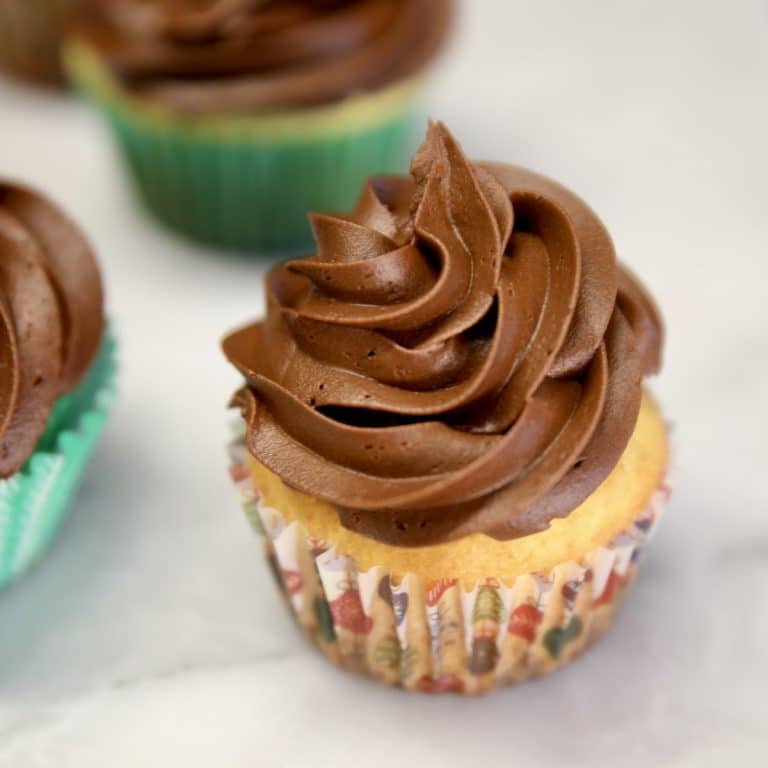 Frosted cupcake.