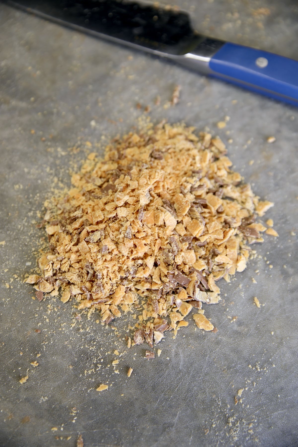 Butterfinger candy bars chopped fine.